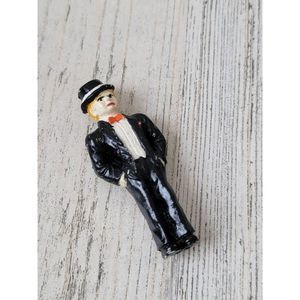 Vintage mini tuxedo Man suit fridge magnet accessory